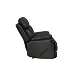 Fauteuil inclinable manuel extensible avec repose-pieds en cuir véritable marron de qualité supérieure Davin