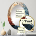 Miroir mural moderne abstrait en spirale avec collage Designart