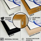 Toile encadrée Designart Coast Blue Sea Waves Aquarelle Moderne Ferme