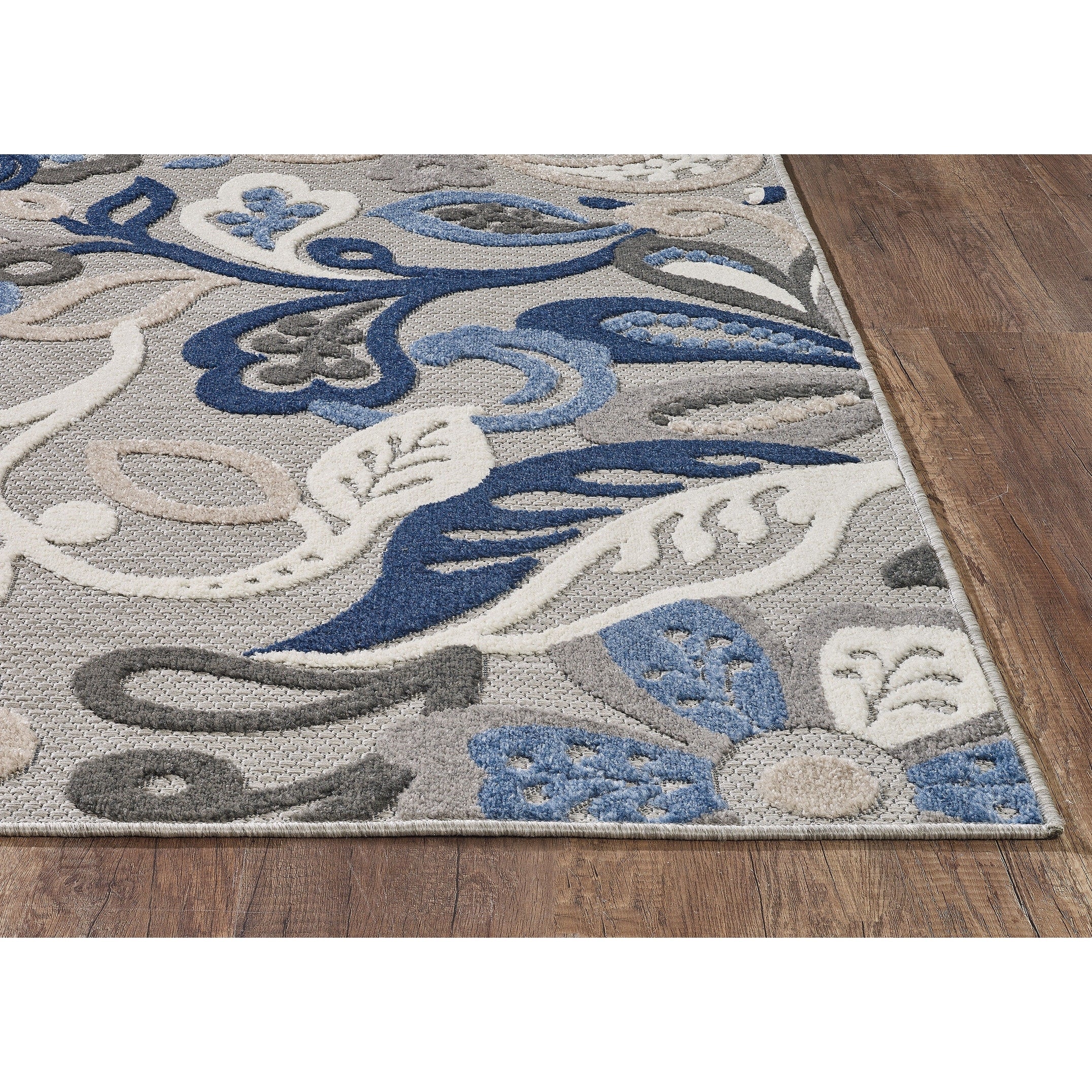 Tapis d'intérieur/extérieur à motif floral Domani Napa