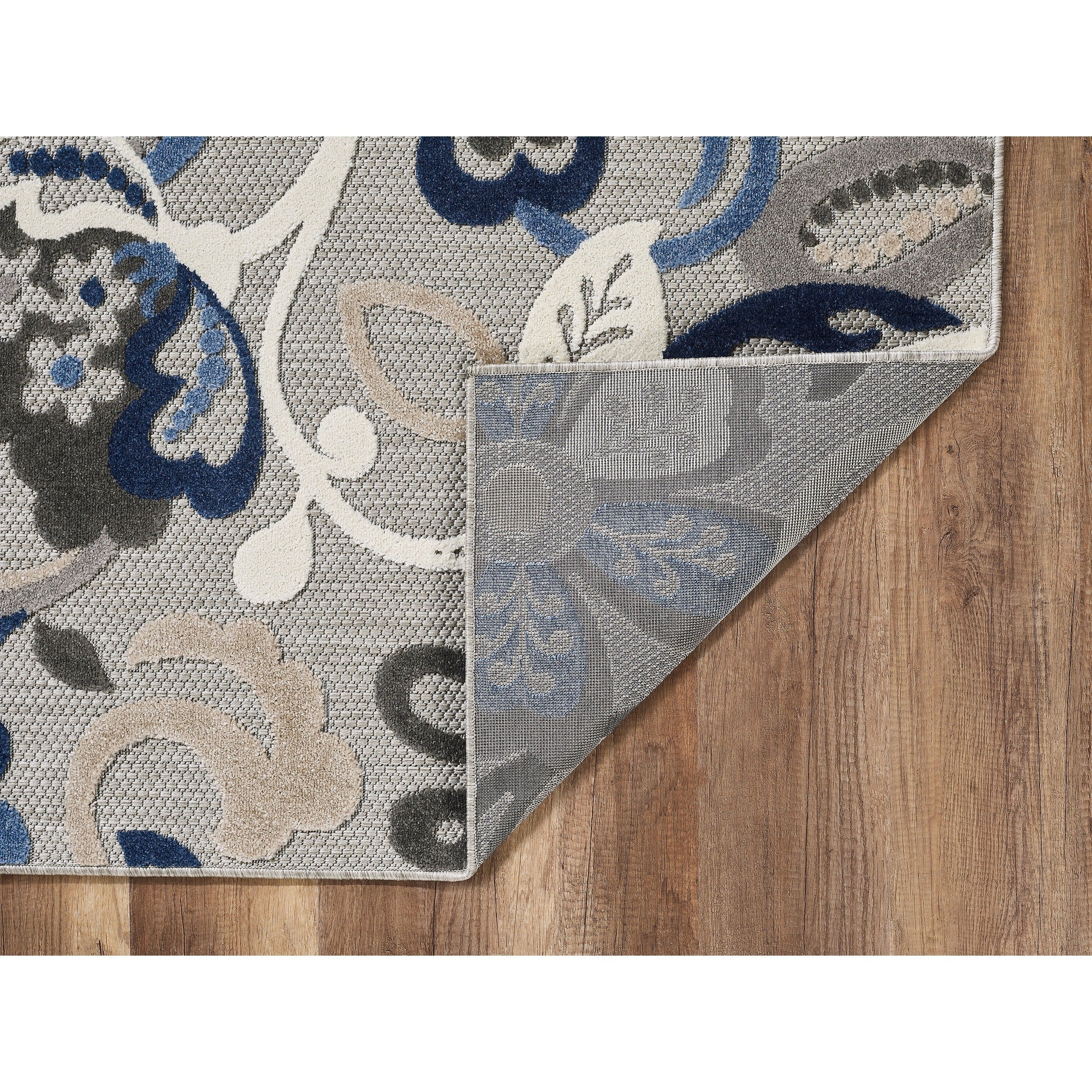Tapis d'intérieur/extérieur à motif floral Domani Napa