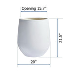 Jardinière conique en fibre de pierre DreamPatio La Mirada (1 pièce) pour intérieur/extérieur