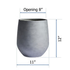 Jardinière conique en fibre de pierre DreamPatio La Mirada (1 pièce) pour intérieur/extérieur