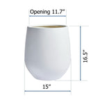 Jardinière conique en fibre de pierre DreamPatio La Mirada (1 pièce) pour intérieur/extérieur