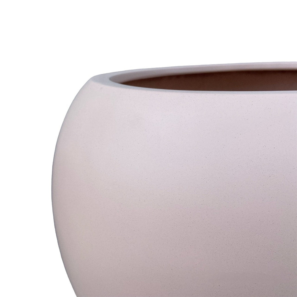 Jardinière sphérique moderne en fibre de pierre Riverside de DreamPatio pour intérieur/extérieur