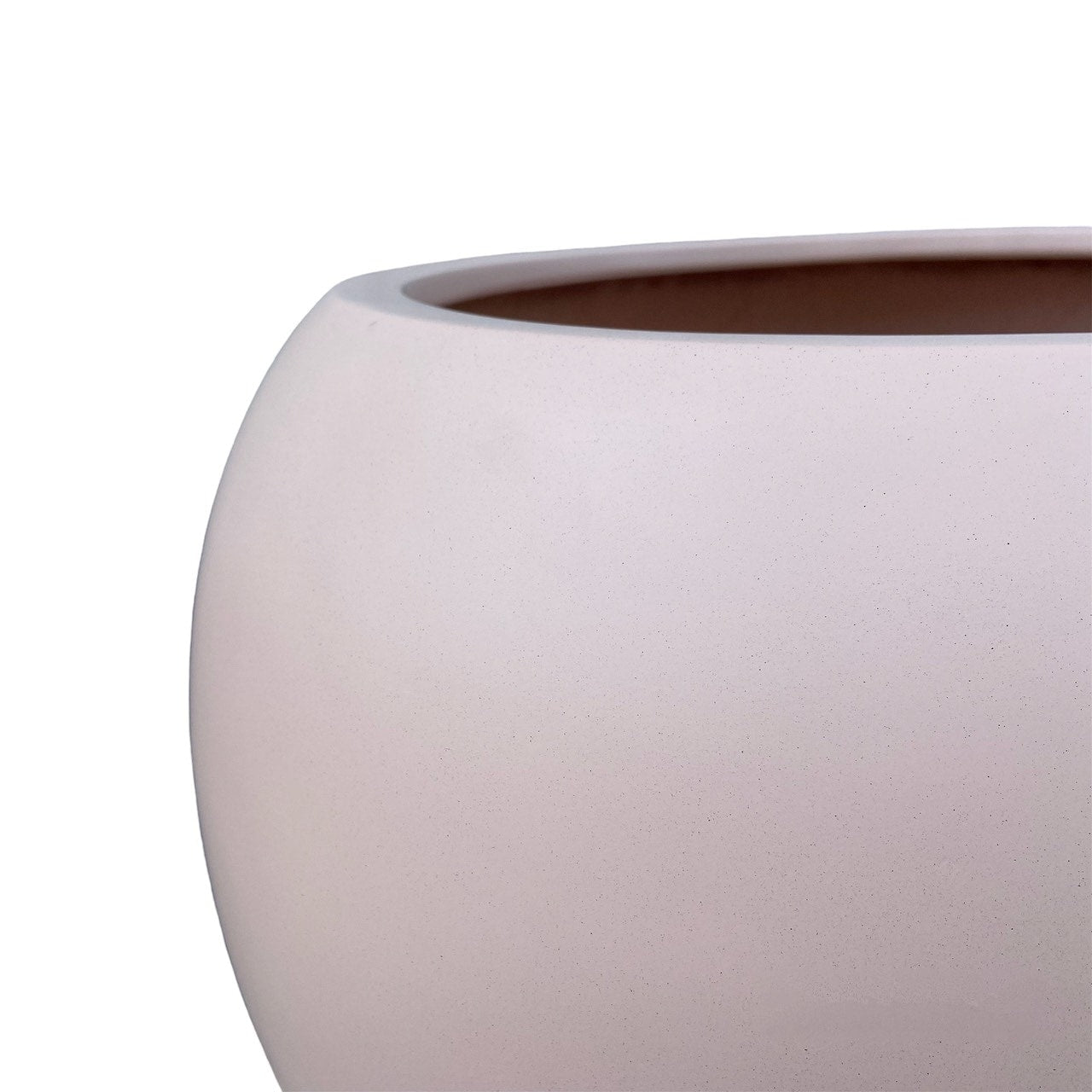 Jardinière sphérique moderne en fibre de pierre Riverside de DreamPatio pour intérieur/extérieur