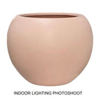 Jardinière sphérique moderne en fibre de pierre Riverside de DreamPatio pour intérieur/extérieur