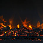 Foyer électrique encastrable avec chauffage réglable, luminosité, minuterie et protection contre la surchauffe, 1 400 W, homologué CSA