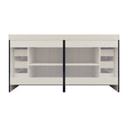 Meuble-lavabo autoportant Eliza de 72 po avec double vasque