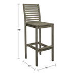 Ensemble de salle à manger avec table de bar et chaises en bois Emilio