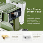 Machine à café expresso avec mousseur à lait vapeur