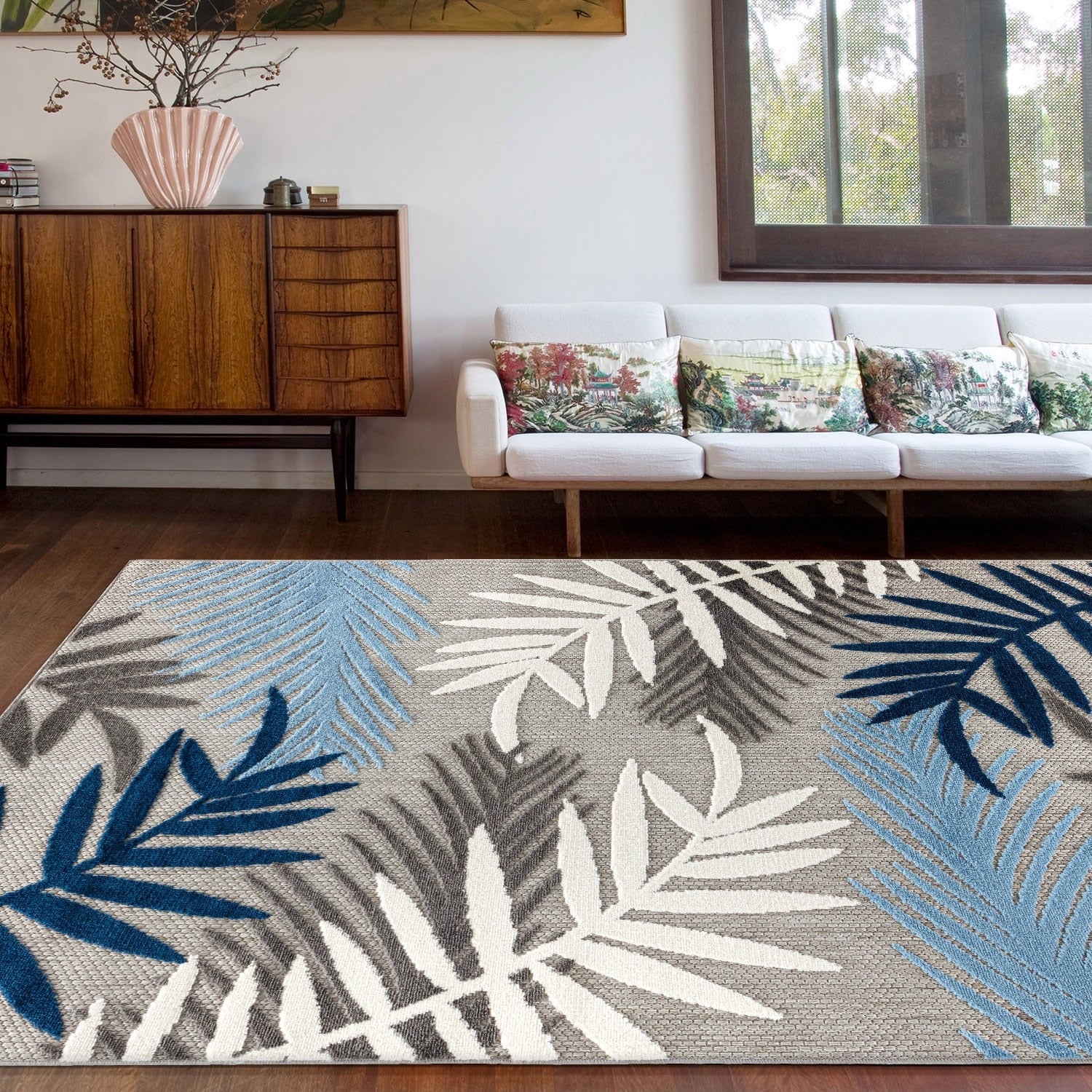Tapis d'intérieur/extérieur Evora Palm Frond