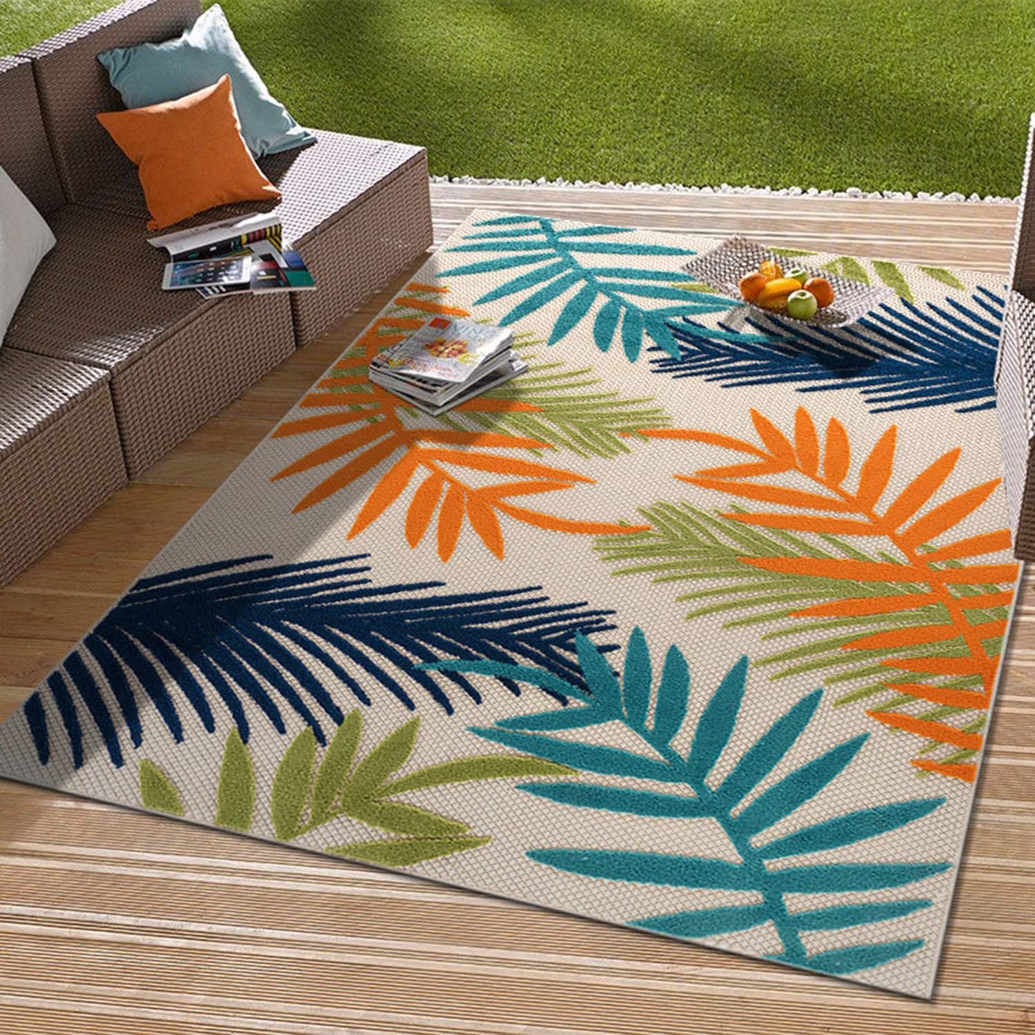 Tapis d'intérieur/extérieur Evora Palm Frond