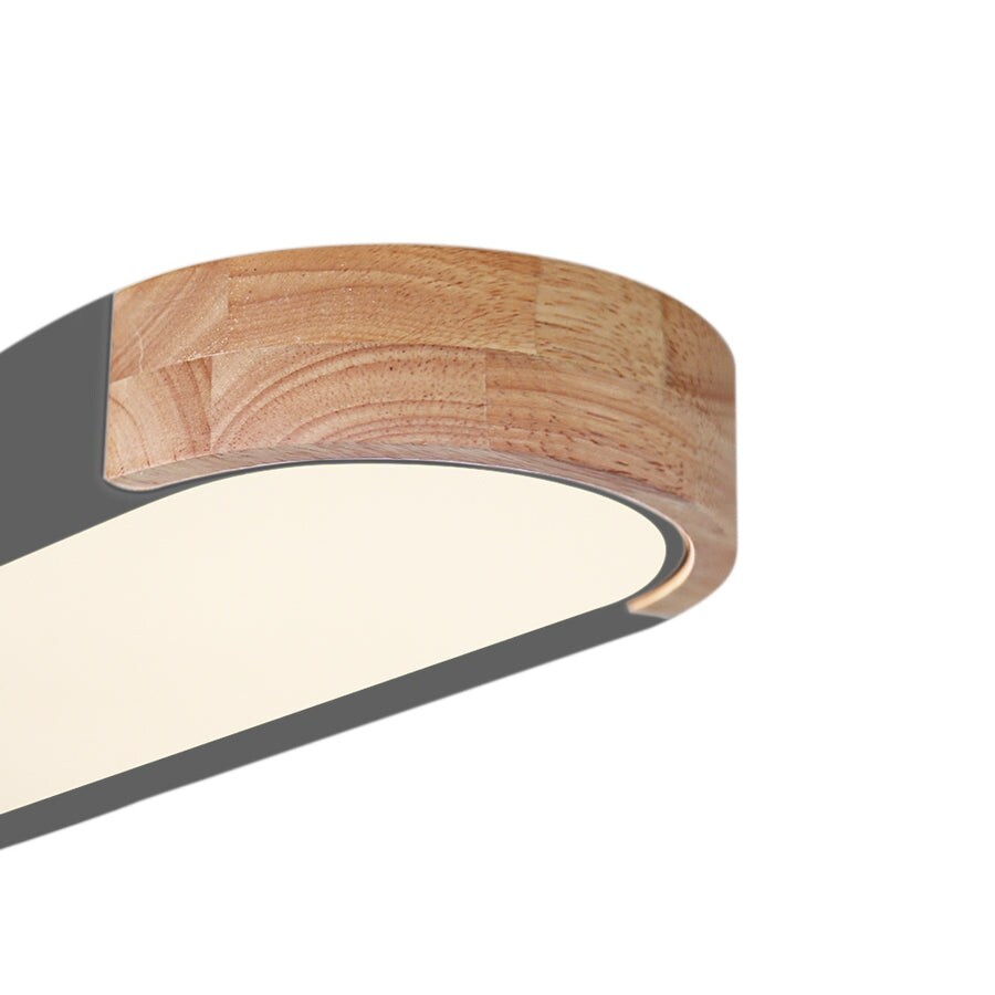 Plafonnier LED ovale à intensité variable Farmhouse Wood - 37 3000 K/6000 K