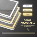 Miroir de sol avec éclairage LED, 64 x 21, miroir pleine longueur avec support, miroir suspendu, miroir mural, miroir intégral