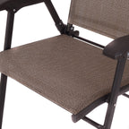 Ensemble de 2 fauteuils pliants pour patio, marron
