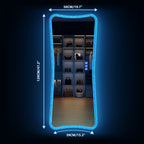 Miroir pleine longueur avec lumières RVB - Blanc