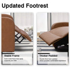 Canapé inclinable en cuir PU Furniwell avec siège et dossier rembourrés.