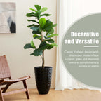 Glitzhome 19,75 H Pot de fleurs haut surdimensionné écologique en fausse céramique à texture diamant (lot de 2)