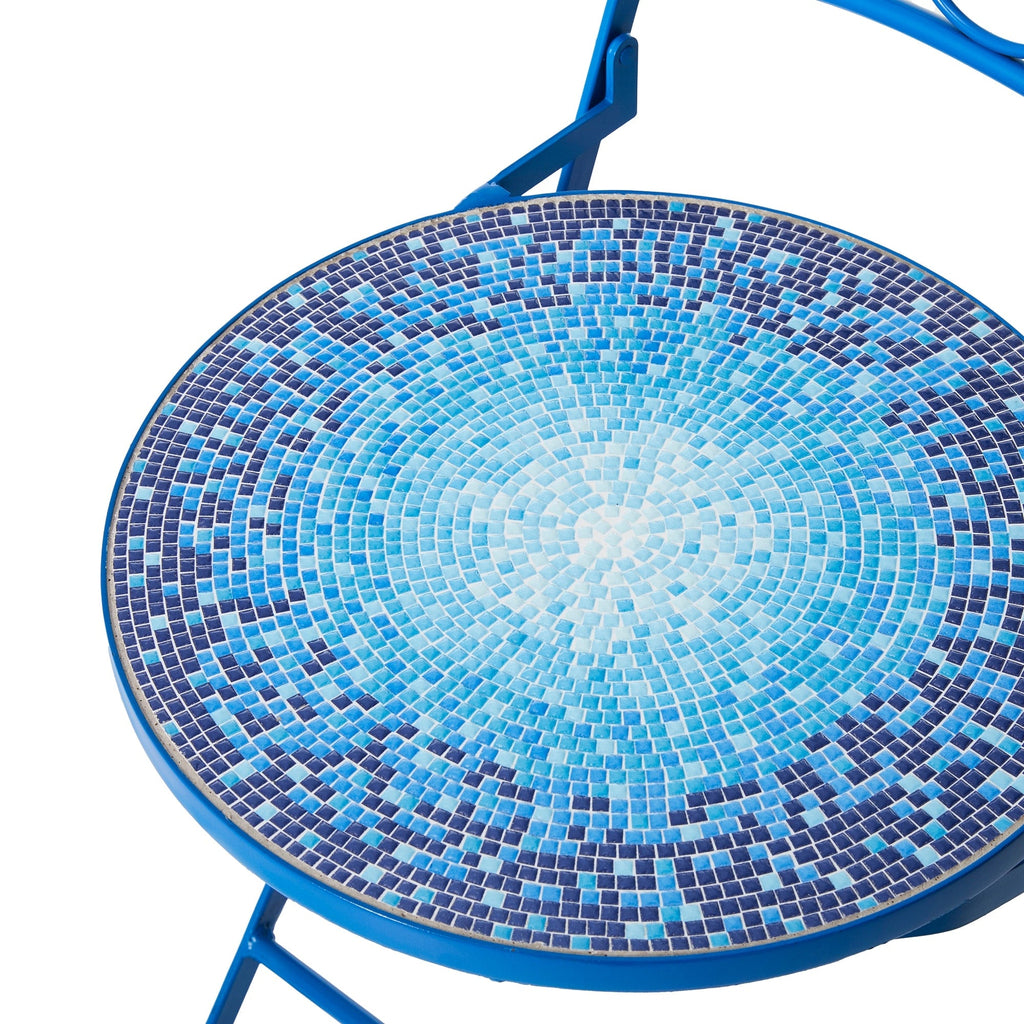 Ensemble de bistrot pliant d'extérieur en métal Glitzhome 3 pièces avec table et chaises