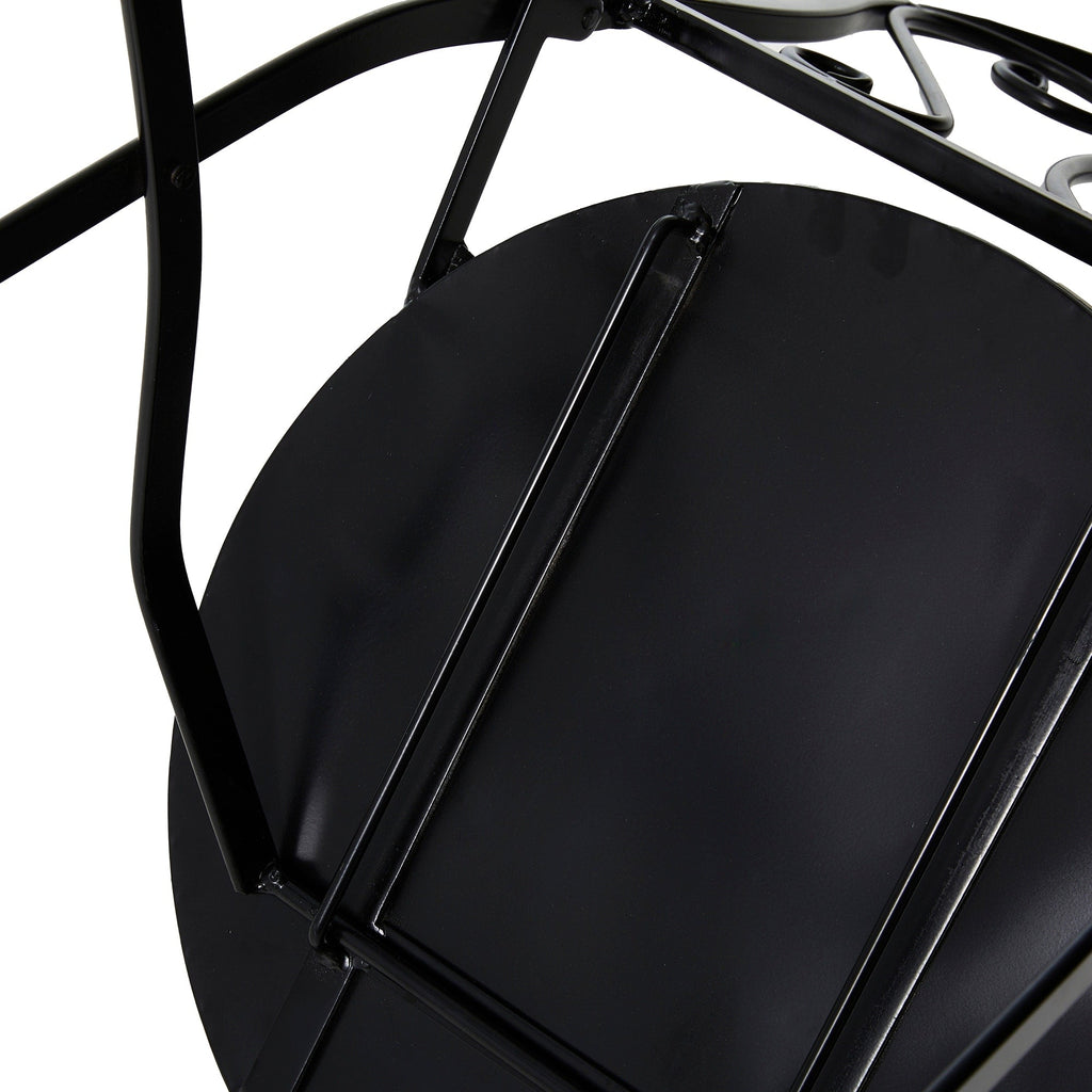 Ensemble de bistrot pliant d'extérieur en métal Glitzhome 3 pièces avec table et chaises