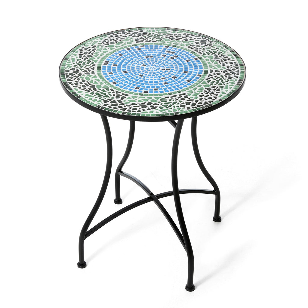 Ensemble de bistrot pliant d'extérieur en métal Glitzhome 3 pièces avec table et chaises