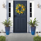 Glitzhome 19,75 H Pot de fleurs haut surdimensionné écologique en fausse céramique à texture diamant (lot de 2)