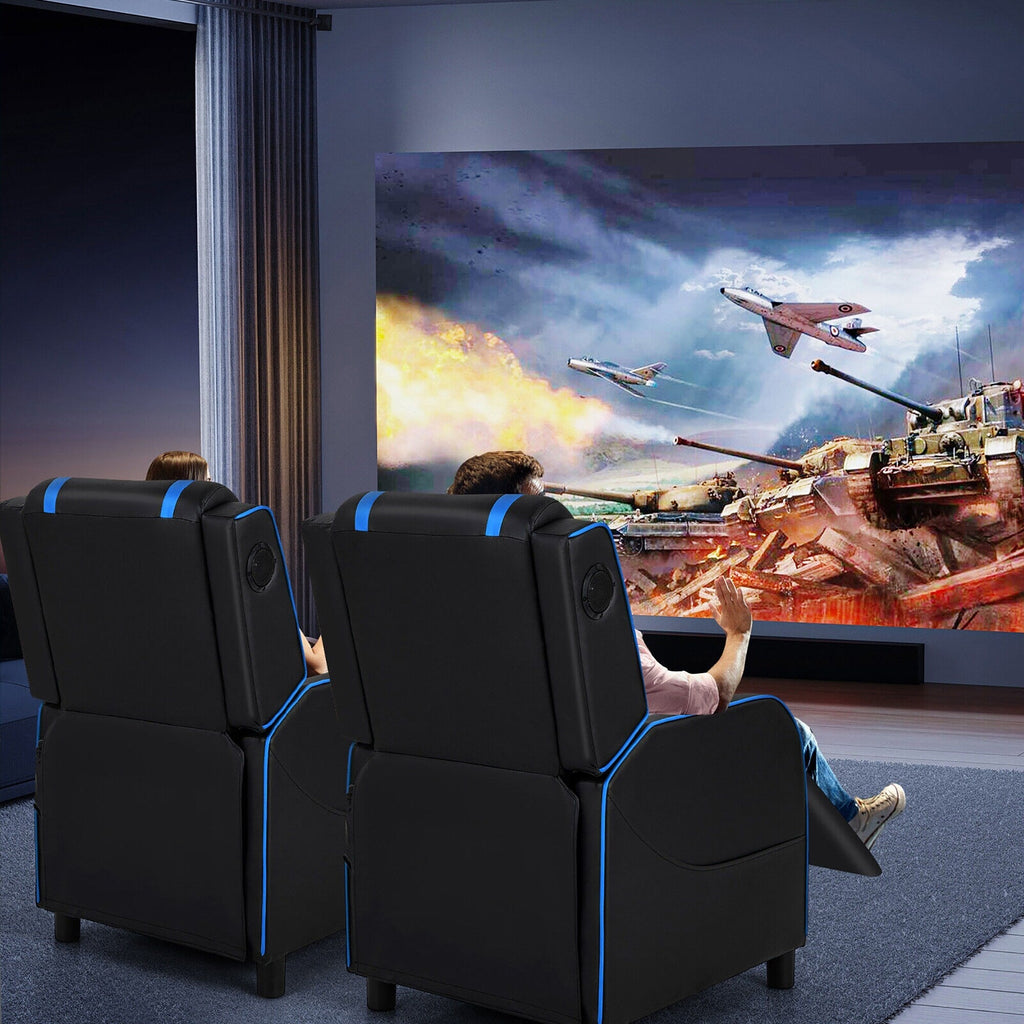 Fauteuil de massage inclinable Gymax en cuir synthétique