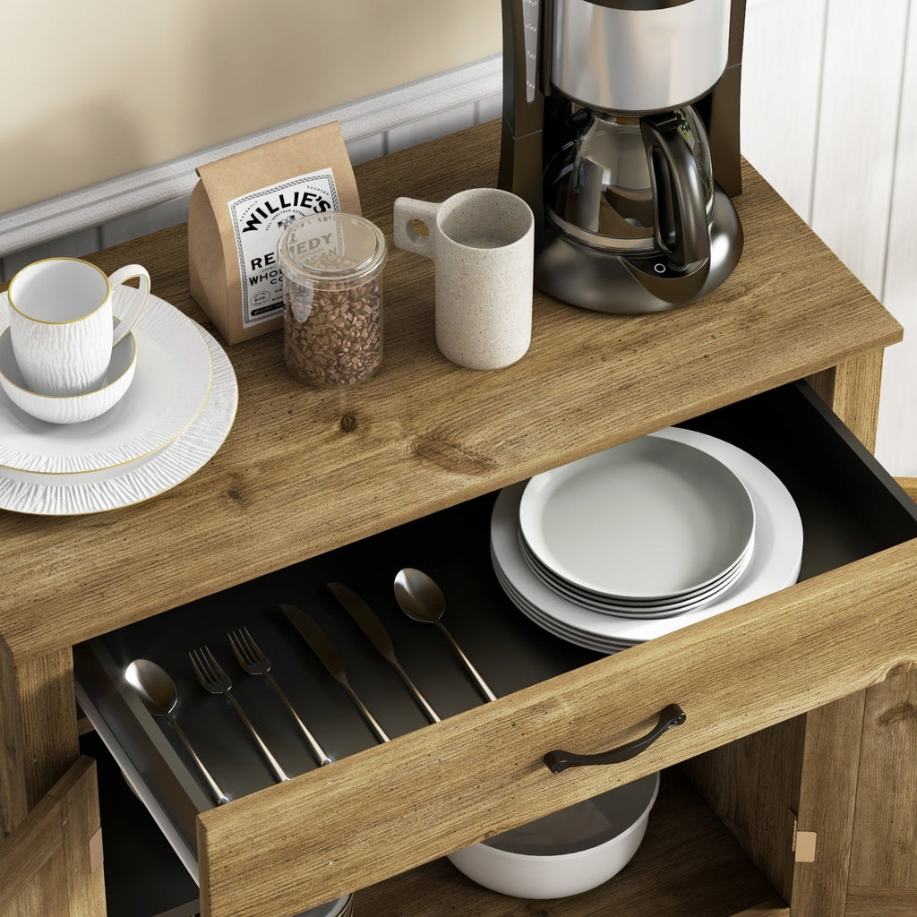 Buffet style grange HOMCOM 32, meuble de rangement buffet, bar à café pour salon ou entrée