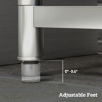 Évier utilitaire extérieur HOMCOM, évier profond en acier inoxydable, évier de cuisine autoportant à cuve unique, 39 pouces - 39 pouces