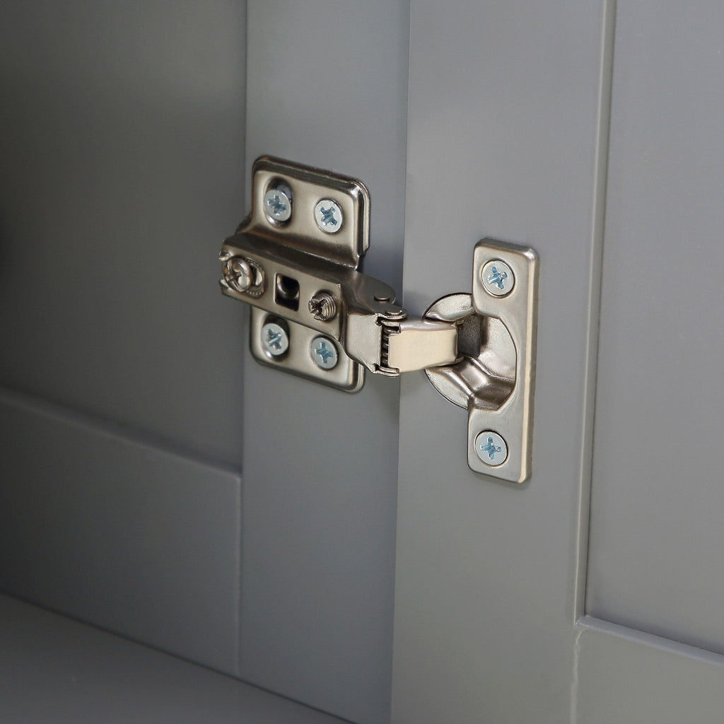 Îlot de cuisine roulant HOMCOM avec rangement, chariot de cuisine portable avec plateau en acier inoxydable, gris - N/A