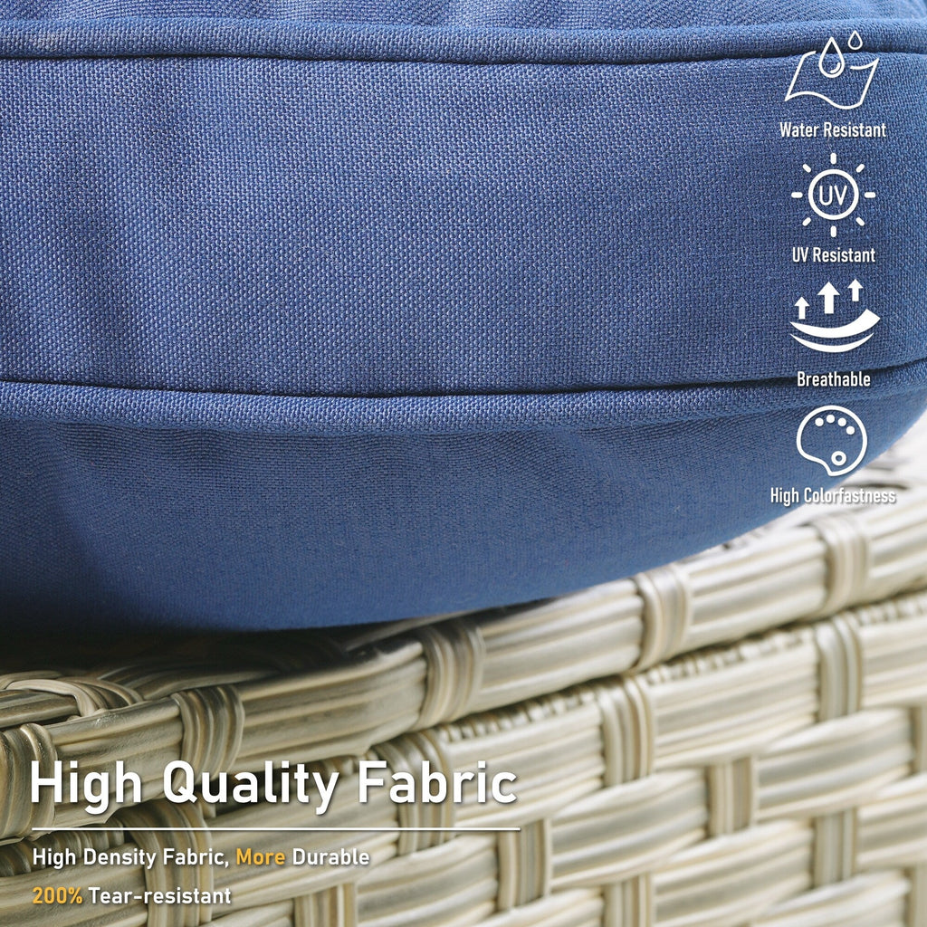 Ensemble de 2 chaises de patio d'extérieur en rotin et osier à dossier haut HOOOWOOO