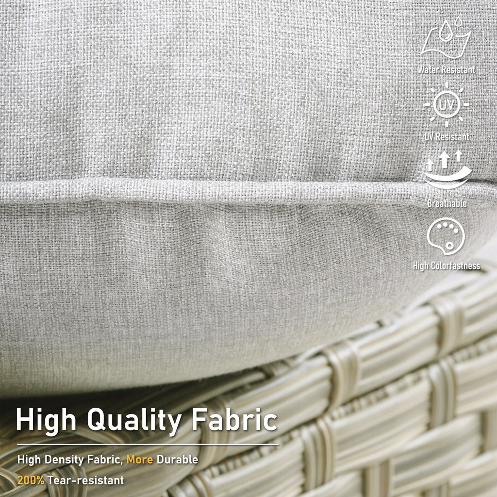 Ensemble de 2 chaises de patio d'extérieur en rotin et osier à dossier haut HOOOWOOO