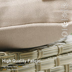 Ensemble de 2 chaises de patio d'extérieur en rotin et osier à dossier haut HOOOWOOO