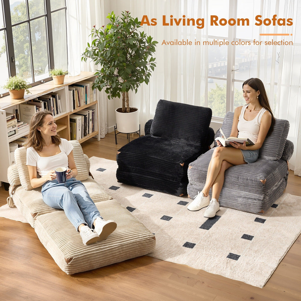 Canapé pliant moderne en velours côtelé HOOOWOOO