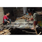 Paravent en bambou fait main de 6 pieds (Chine)