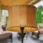 Lampadaire d'extérieur et d'intérieur Havenside Home Pocologan 151 cm (59,5 pouces) en osier tressé - 41,3 cm (16,25 pouces) L x 41,3 cm (16,25 pouces) l x 151,1 cm (59,5 pouces) H