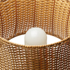 Lampadaire d'extérieur et d'intérieur Havenside Home Pocologan 151 cm (59,5 pouces) en osier tressé - 41,3 cm (16,25 pouces) L x 41,3 cm (16,25 pouces) l x 151,1 cm (59,5 pouces) H