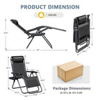 Ensemble de 2 chaises longues de jardin Homall à gravité zéro avec coussins