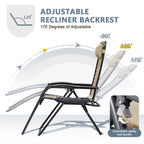 Ensemble de 2 chaises longues de jardin Homall à gravité zéro avec coussins