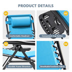 Ensemble de 2 chaises longues de jardin Homall à gravité zéro avec coussins