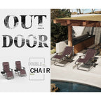 Ensemble de 2 chaises longues de jardin Homall à gravité zéro avec coussins