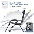 Ensemble de 2 chaises longues de jardin Homall à gravité zéro avec coussins