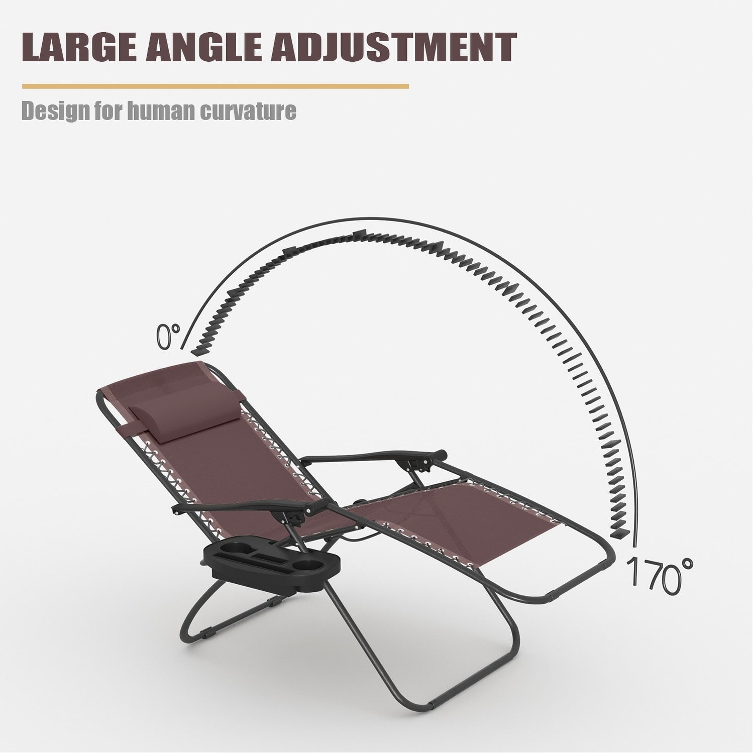 Ensemble de 2 chaises longues de jardin Homall à gravité zéro avec coussins