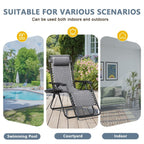 Ensemble de 2 chaises longues de jardin Homall à gravité zéro avec coussins