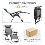 Ensemble de 2 chaises longues de jardin Homall à gravité zéro avec coussins