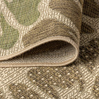 Tapis d'intérieur/extérieur JONATHAN Y à motif floral tissé texturé