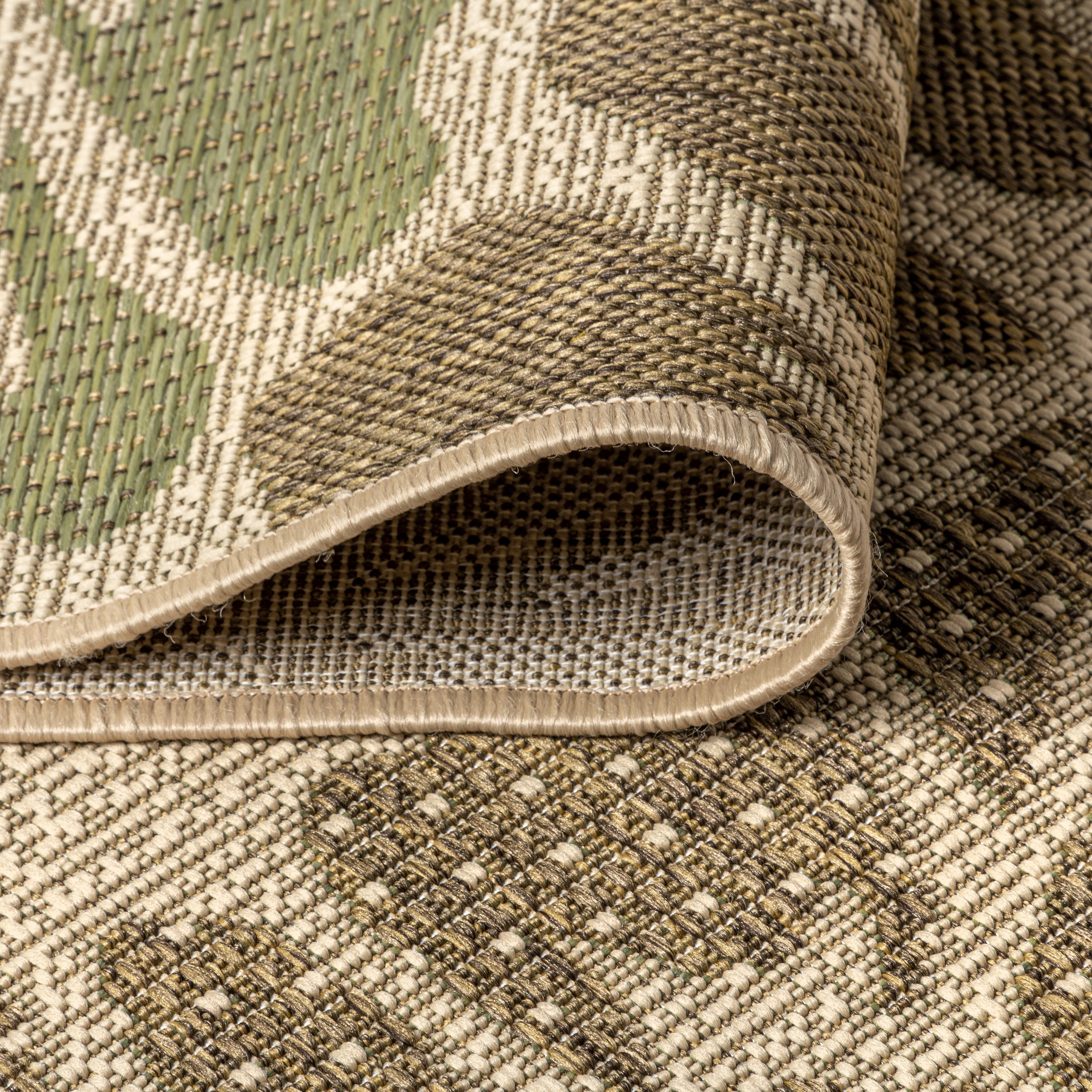 Tapis d'intérieur/extérieur JONATHAN Y à motif floral tissé texturé