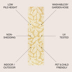 JONATHAN Y Tapis intérieur/extérieur à fronde de palmier Galon