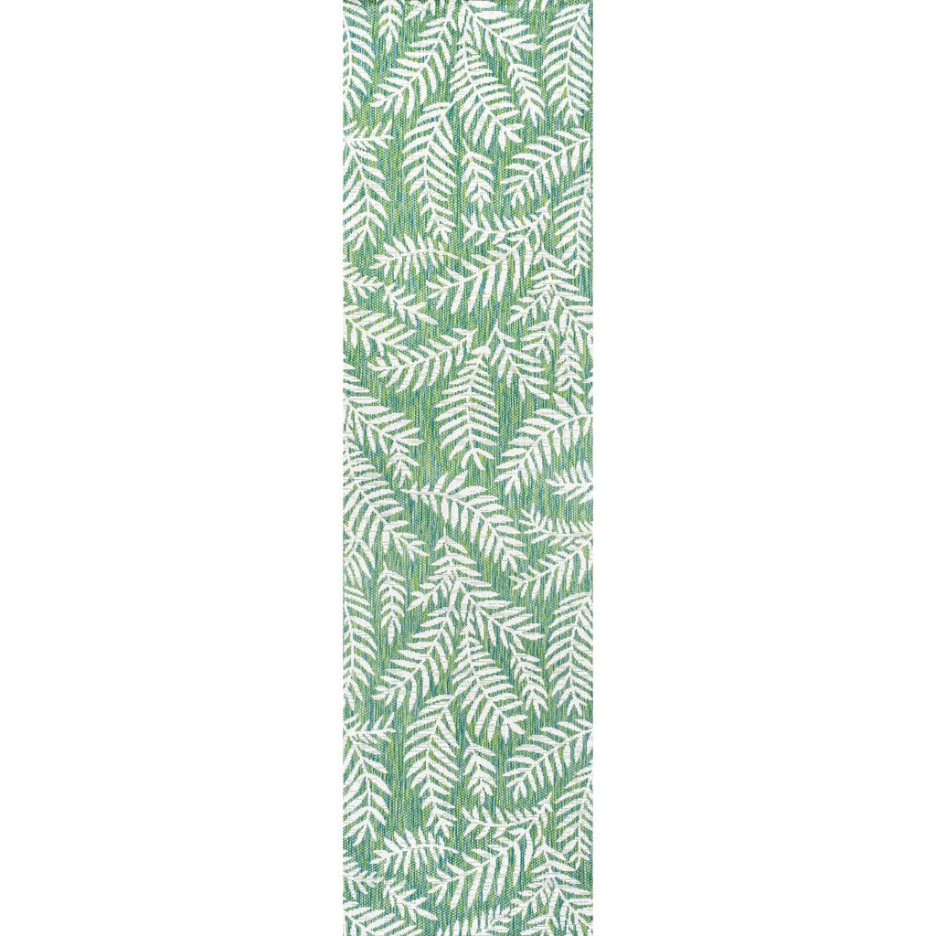 JONATHAN Y Tapis intérieur/extérieur à fronde de palmier Galon